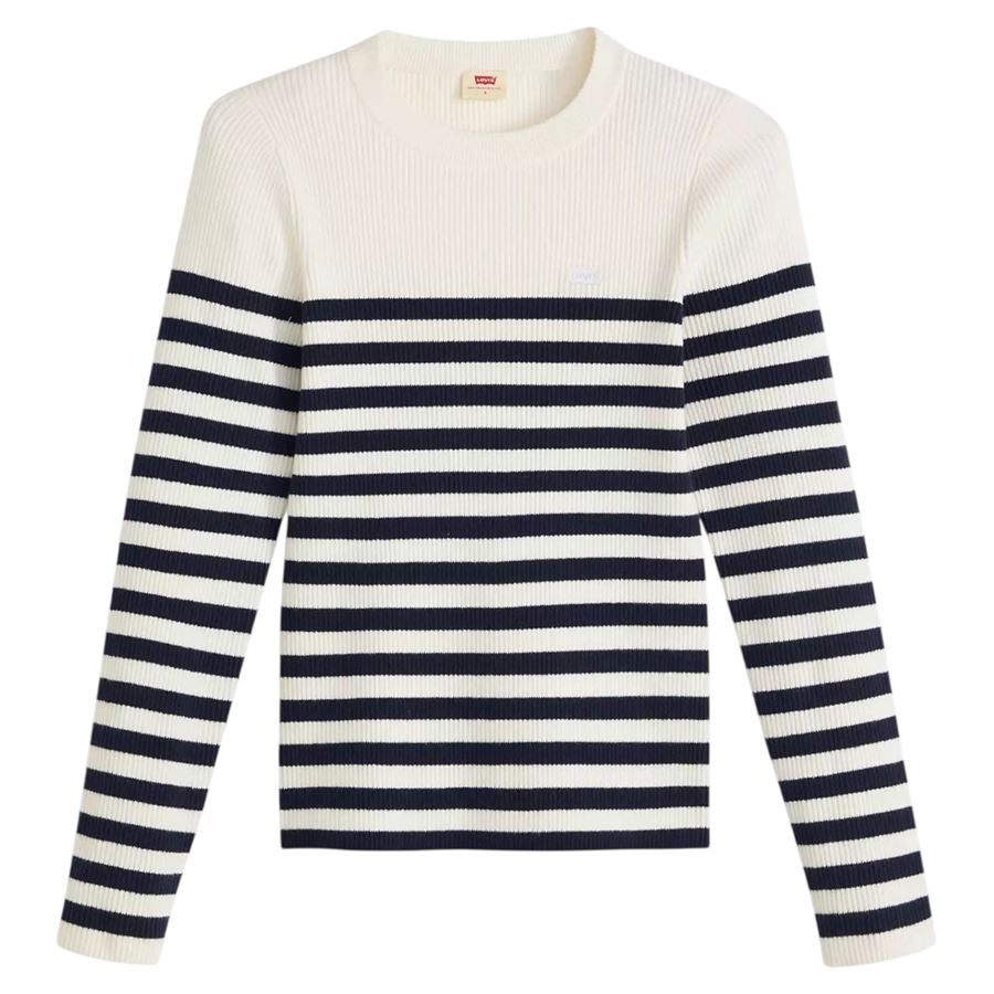 Maglia da donna a girocollo a coste Levis | A0719/0036ADRIESTRIP